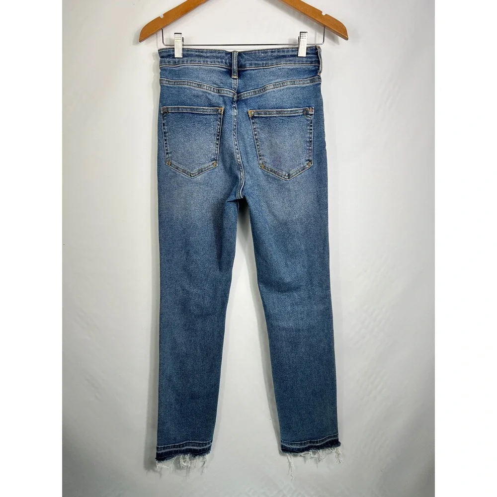 Pilcro and the Letterpress High Rise Cigarette Distressed Jeans Blue 27 - Picture 3 of 13
